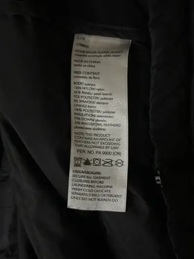 Chaqueta de plumas negra Eddie Bauer con capucha - miniatura 5