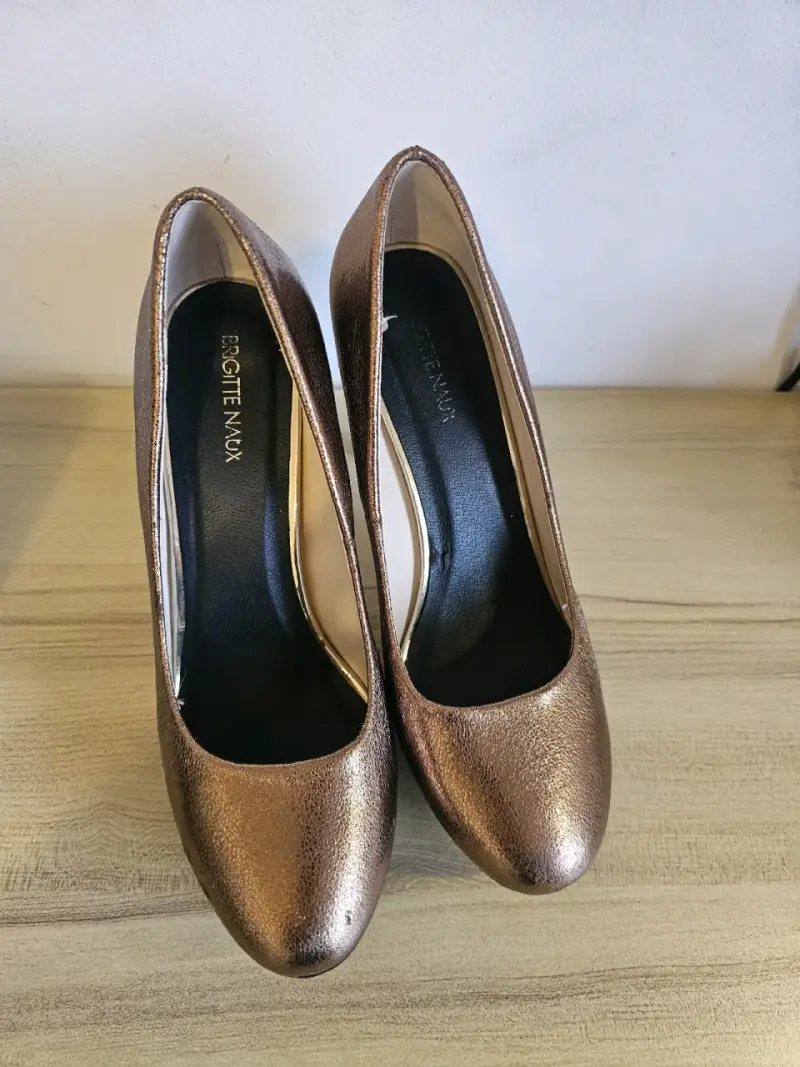 Zapatos de Tacón Brigitte Nux Dorados - 4
