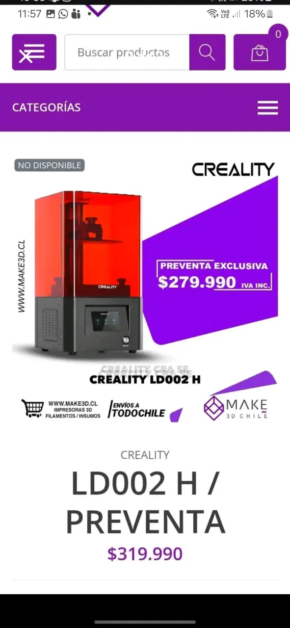 Impresora 3D Creality LD002 H - 2