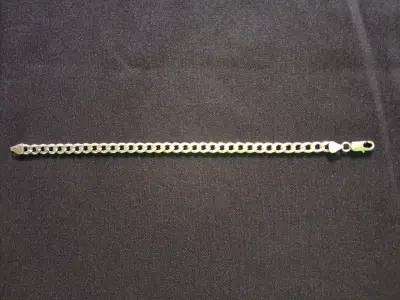 Pulsera de plata estilo cadena gruesa - miniatura 5
