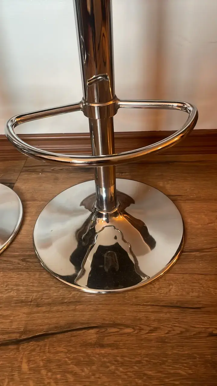 Set de 2 sillas de bar ajustables negras - 2