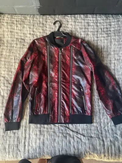 Chaqueta de cuero Philipp Plein Rojo - miniatura 1