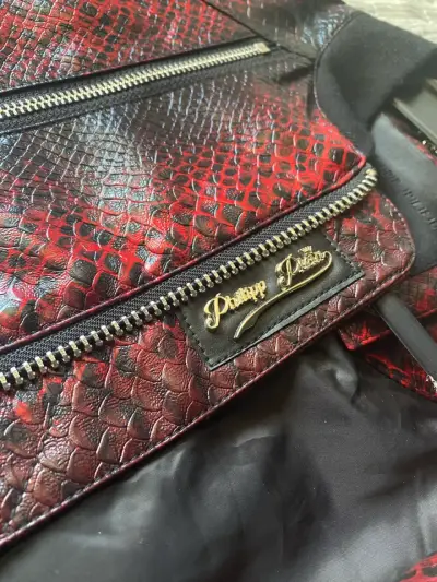Chaqueta de cuero Philipp Plein Rojo - miniatura 2