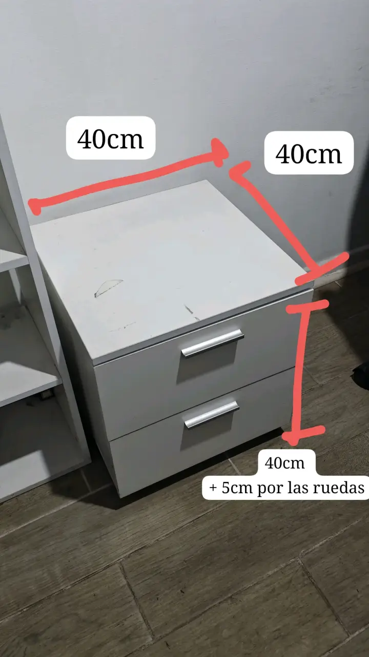 Estante y cajonera blancos (20c/u, 2x30) - 2