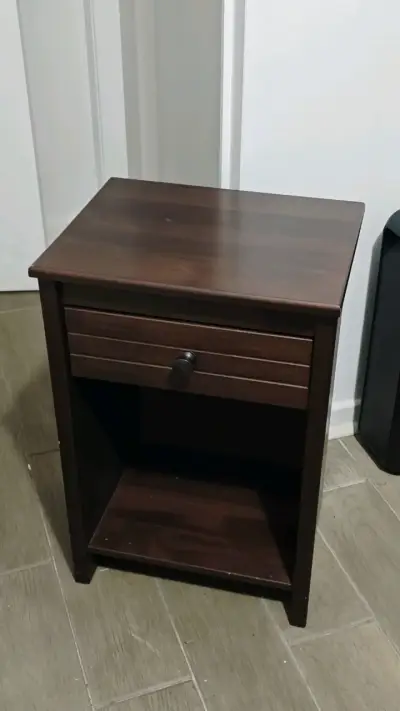 Mesa de noche ROSEN - madera café/chocolate - miniatura 3