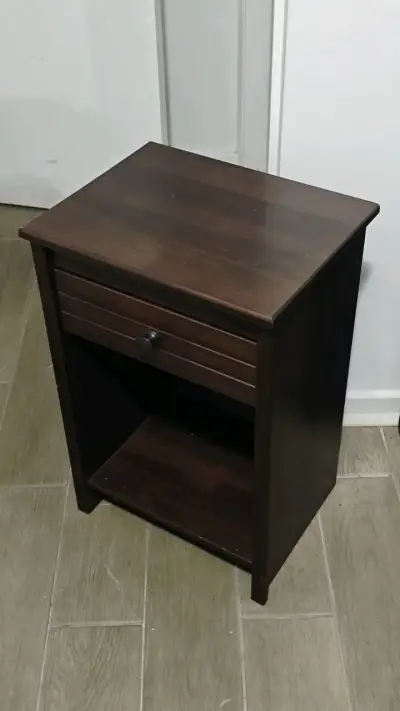 Mesa de noche ROSEN - madera café/chocolate - miniatura 4