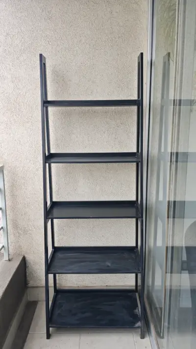 Estante plantas madera negro de 5 niveles - miniatura 1