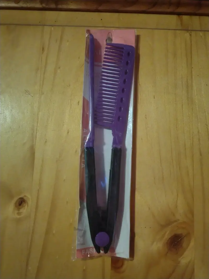 Peine alisador de cabello azul y morado - 2