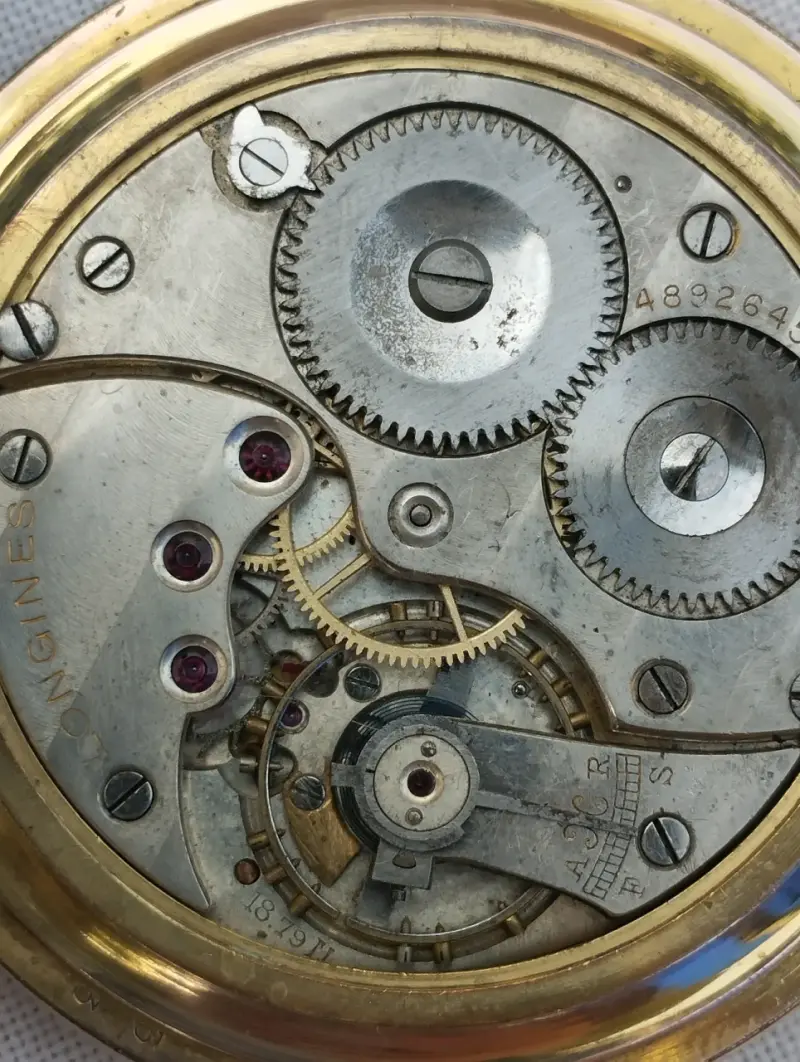 Reloj de Bolsillo Longines Antiguo oro micronado - 3