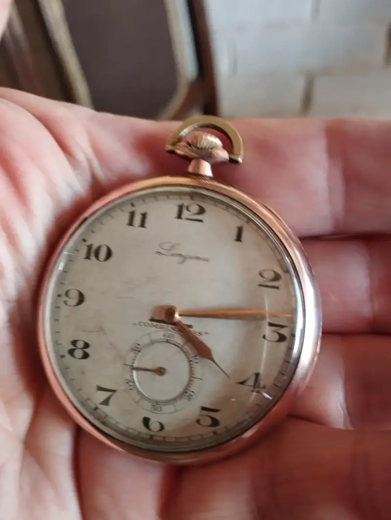 Reloj de Bolsillo Longines Antiguo oro micronado - 6