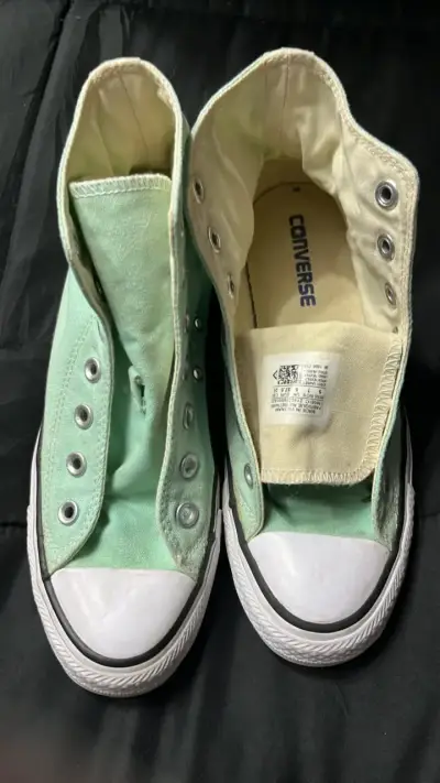 Zapatillas Converse All Star verdes sin cordones - miniatura 1