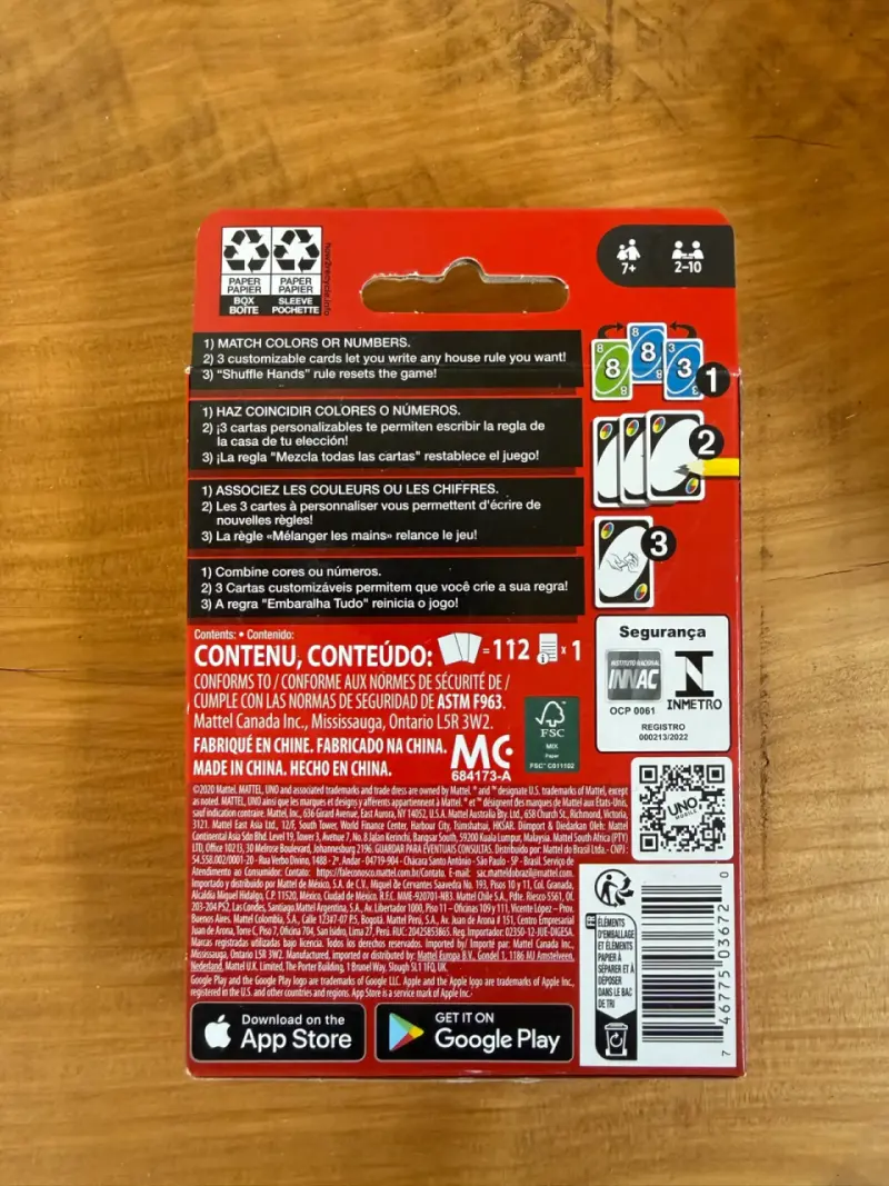 Juego de cartas UNO Mattel con comodines personalizables - 3