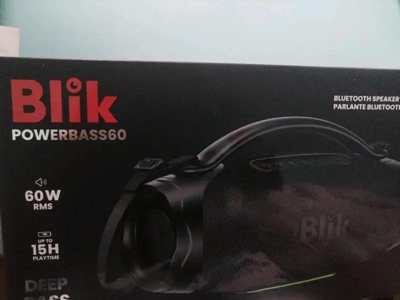 Parlante Bluetooth Blik Powerbass60 Negro 60W - 2