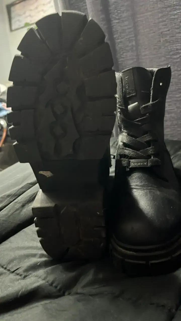 Botas negras de cuero para mujer Teener - 4