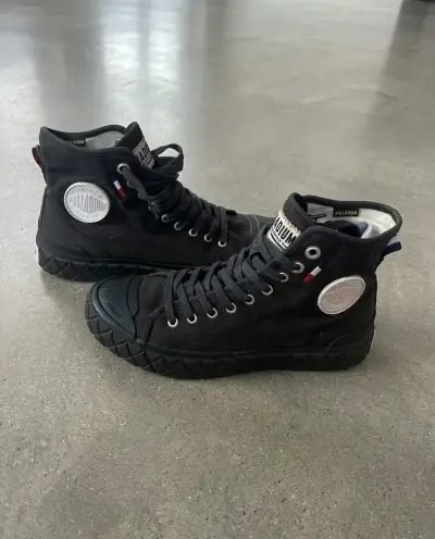 Zapatillas altas negras Palladium de lona - miniatura 3