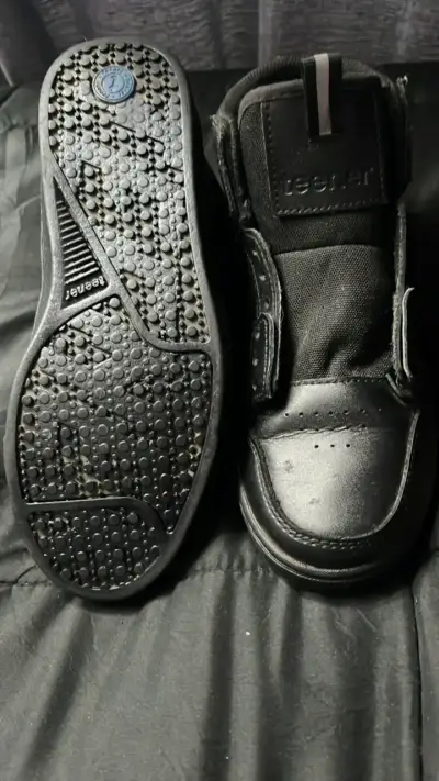 Zapatillas negras de cuero para hombre - miniatura 2