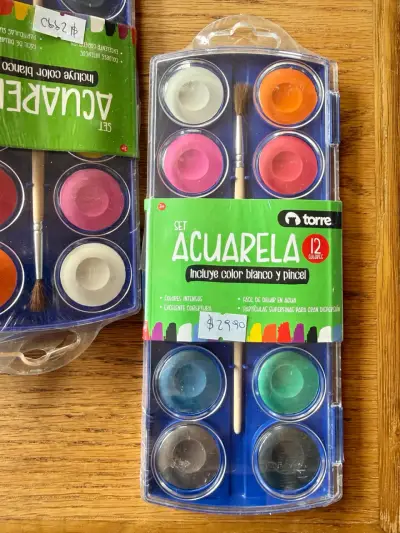 4 Set de Acuarelas Torre 12 Colores con Pincel - miniatura 1