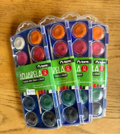 4 Set de Acuarelas Torre 12 Colores con Pincel - miniatura 2