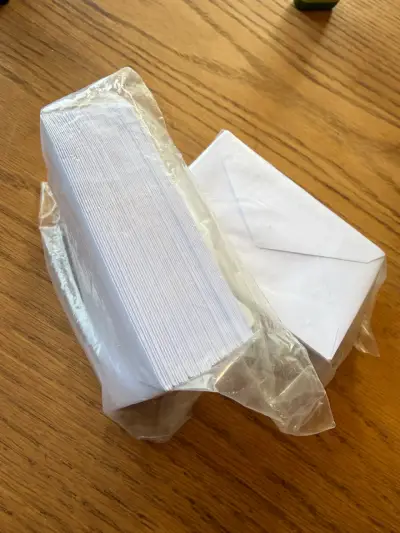 100 Sobres blancos para tarjetas de visita - miniatura 2