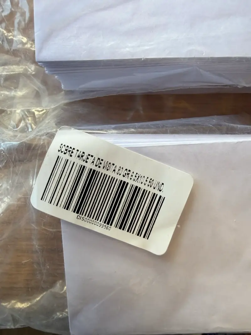 100 Sobres blancos para tarjetas de visita - 3