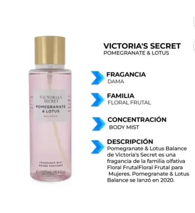 Body Mist Victoria's Secret Pomegranate & Lotus 250ml - miniatura 2