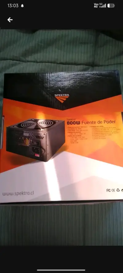 Fuente de Poder Spektra 800W para PC - miniatura 3