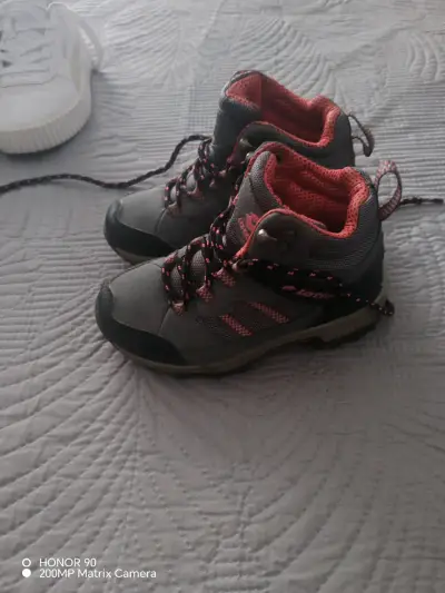 Botas de senderismo para niños Lotto grises y rojas - miniatura 2