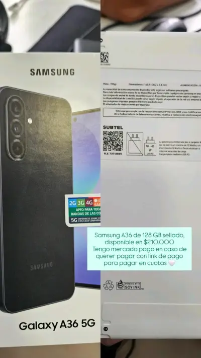 Samsung Galaxy A36 5G 128GB nuevo - miniatura 1