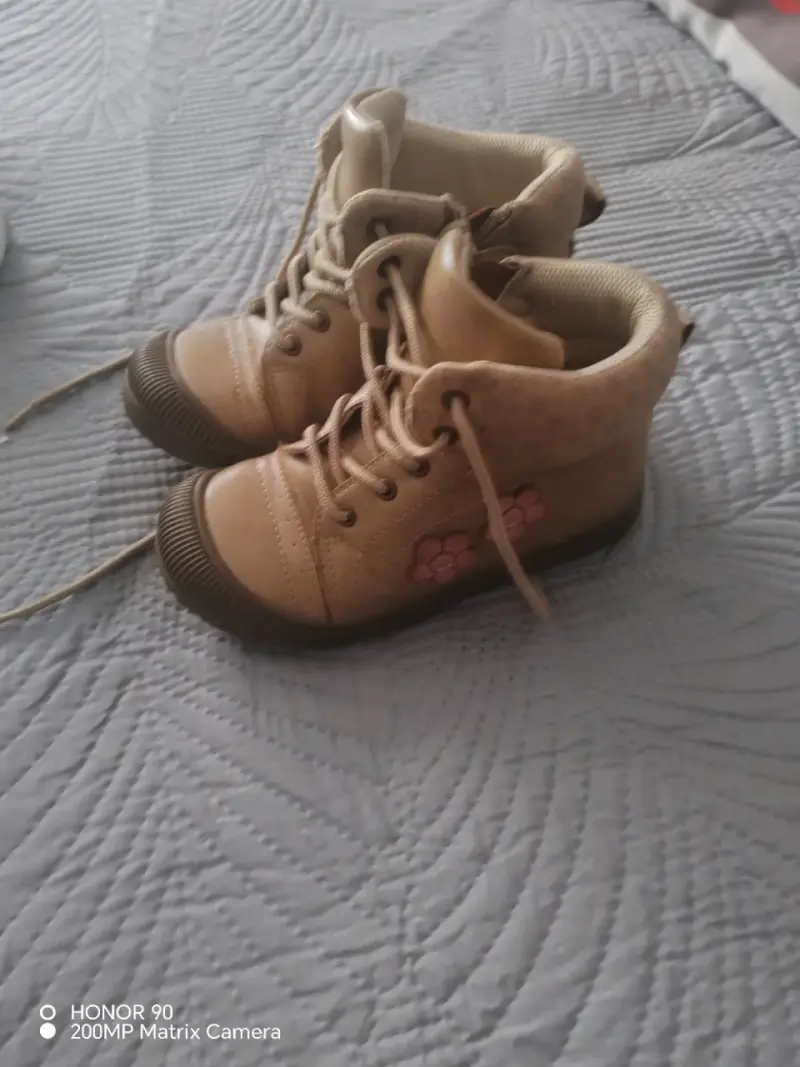 Botines de cuero para niños color beige - 2