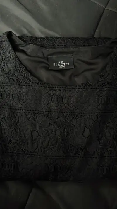 Vestido de encaje negro Benotti - miniatura 2