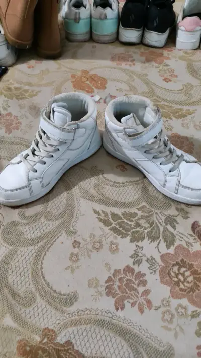 Zapatillas altas blancas de cuero Diadora - miniatura 5