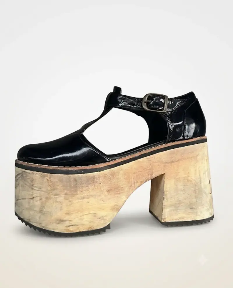 Zapatos de Plataforma Negros de Charol - 2