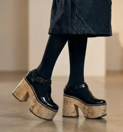 Zapatos de Plataforma Negros de Charol - miniatura 5