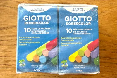 10 paquetes de Tizas de Colores Giotto Robercolor - miniatura 1