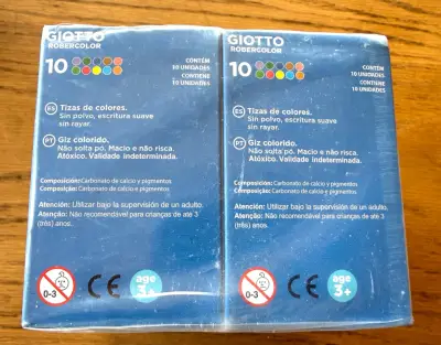 10 paquetes de Tizas de Colores Giotto Robercolor - miniatura 3