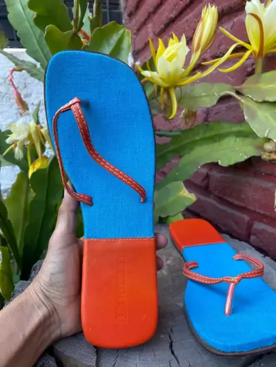 Sandalias planas calipso y naranjas estilo casual - miniatura 1