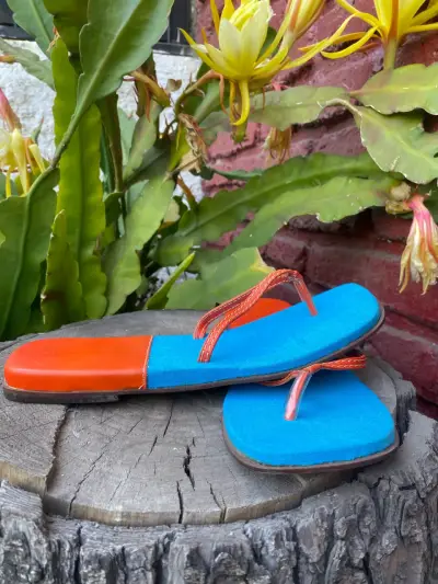 Sandalias planas calipso y naranjas estilo casual - miniatura 5