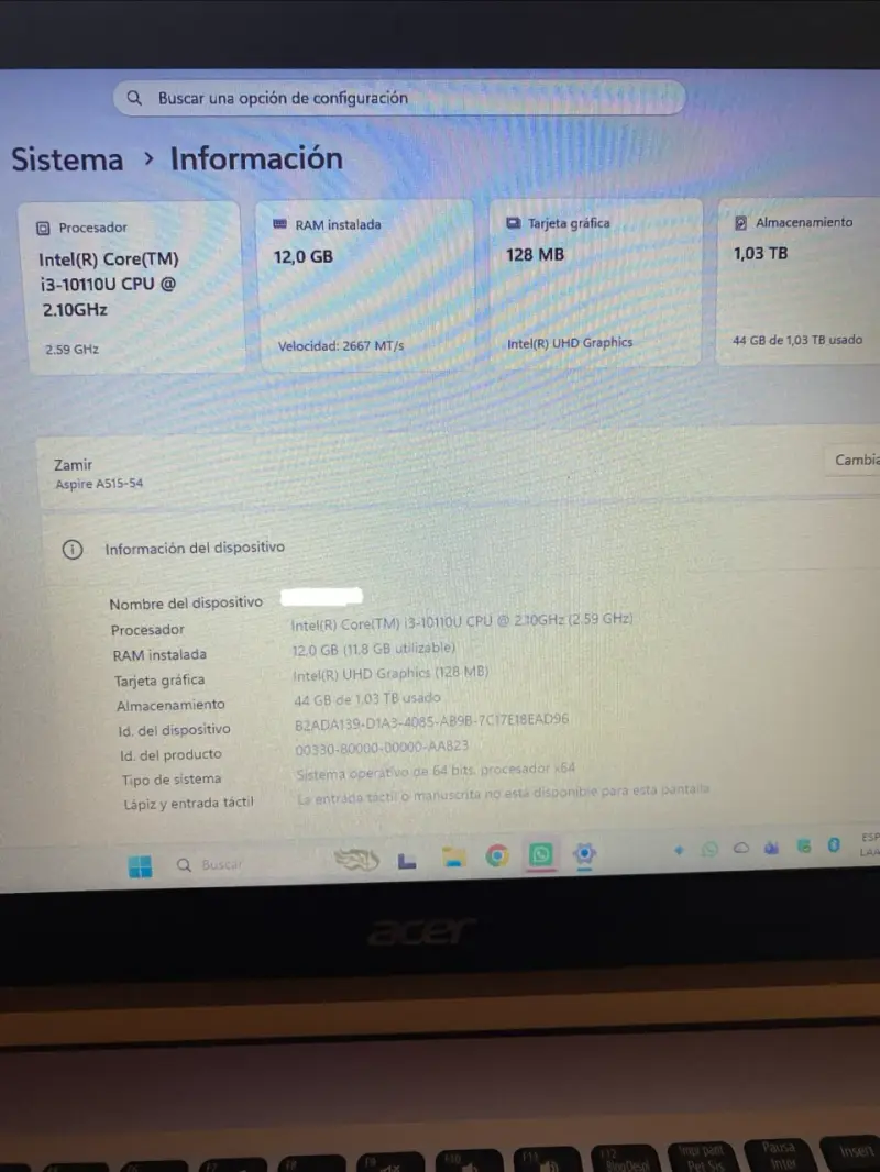 Notebook Acer Aspire A515-54, oportunidad - 6