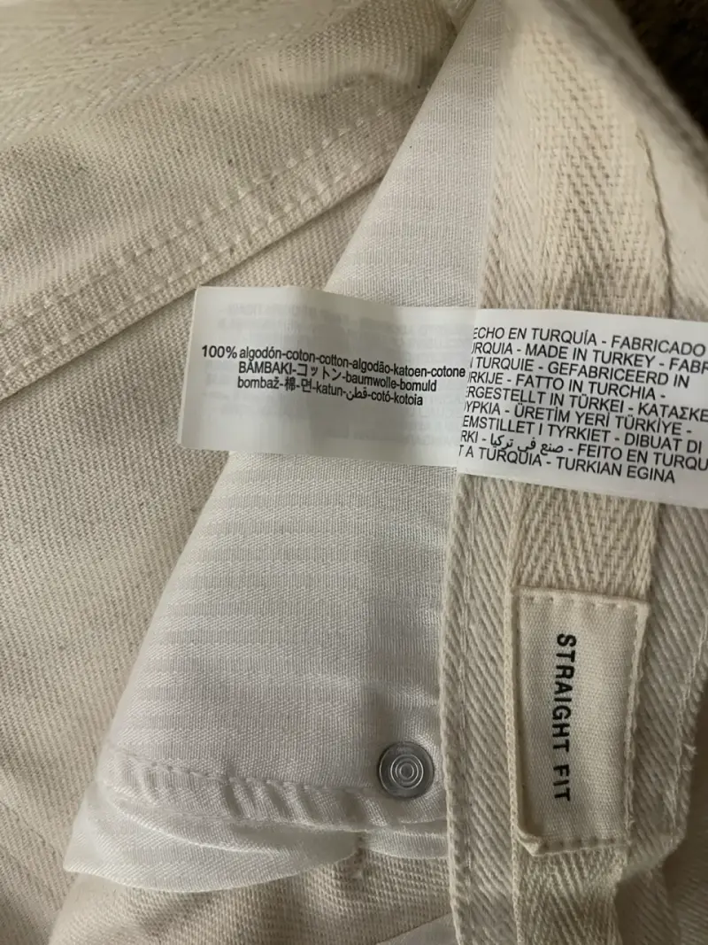 Jeans blancos de mezclilla Zara para hombre / muje - 6