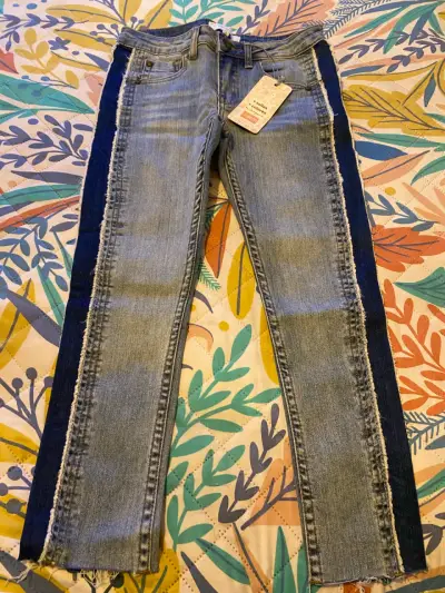 Jeans de mezclilla Tatienne con franjas laterales - miniatura 1