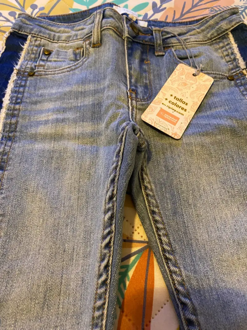 Jeans de mezclilla Tatienne con franjas laterales - 2