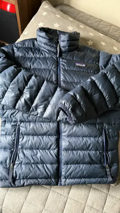 Chaqueta de plumas Patagonia azul  niño - miniatura 3