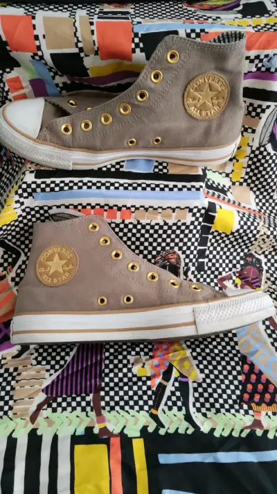 Zapatillas Converse All Star altas color beige - miniatura 1