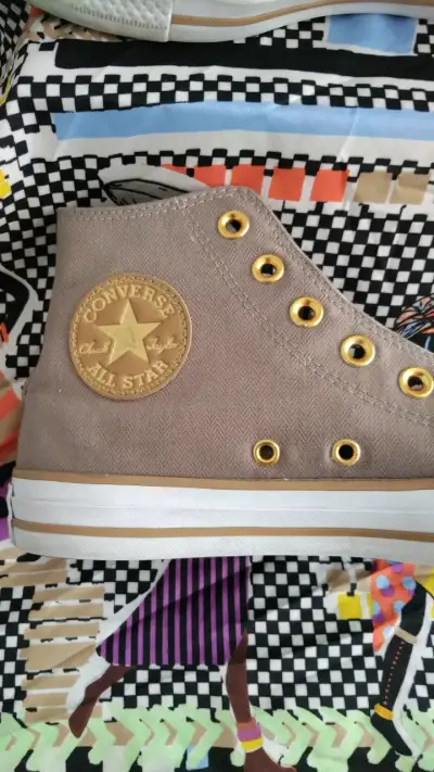 Zapatillas Converse All Star altas color beige - miniatura 2