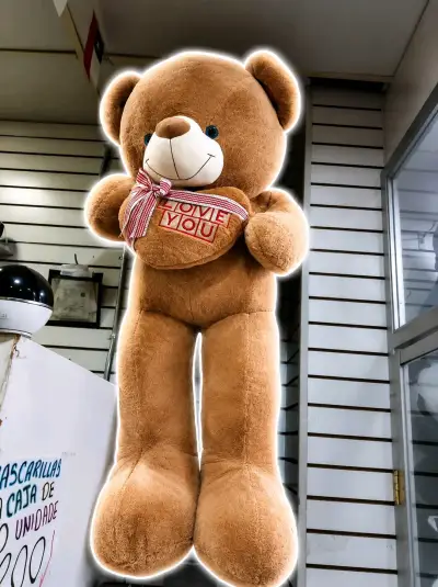Gran oso de peluche con corazón 'Love' - miniatura 2