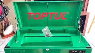Caja de herramientas metálica Toptul verde - miniatura 1