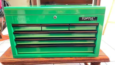 Caja de herramientas metálica Toptul verde - miniatura 3