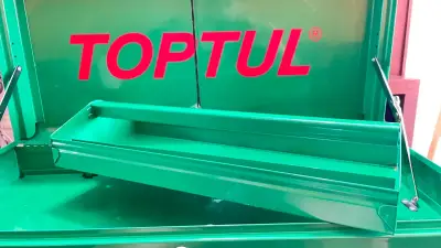 Caja de herramientas metálica Toptul verde - miniatura 5