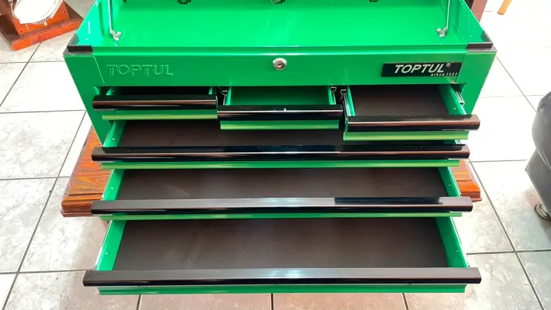 Caja de herramientas metálica Toptul verde - 6