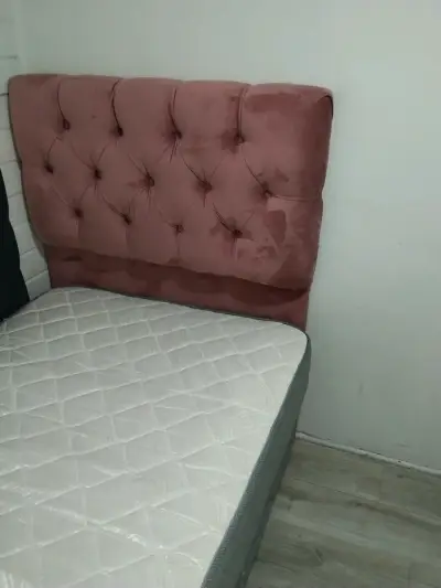 Cama de 1,5plazas con colchón y respaldo acolchado - miniatura 4